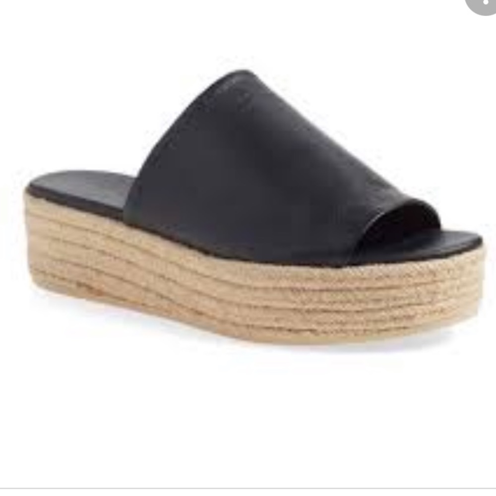 Vince Solana Flatform Espadrille Slide Size 7